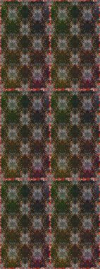 Gri ve kahverengi renkli çiçekler. Raster illüstrasyonunda kusursuz çiçek deseni.