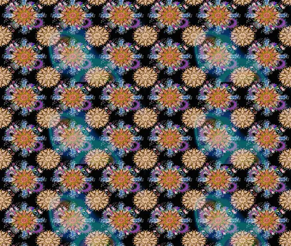 Raster illüstrasyonu. Robot resim. Küçük çiçekte sevimli çiçek deseni var..