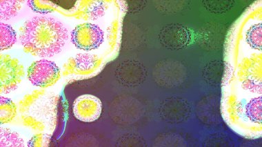 Eskiz arkaplan modeli. Yeşil yapraklı yabani çiçekler. Suluboya, elle çizilmiş. Raster illüstrasyonu.