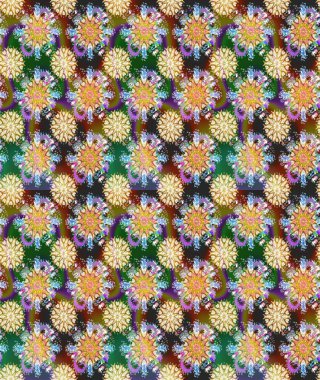 Tarafsız ve kahverengi renkte çiçekler. Kusursuz çiçek deseni duvar kâğıdı olarak kullanılabilir. Raster illüstrasyonu.