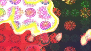 Küçük çiçekli basit bir çiçek çizimi. Pembe renkte şirin çiçekler. Moda baskısı, albüm, ambalaj kağıdı ve duvar kağıdı için zarif dekoratif süslemeler. Raster illüstrasyonu.