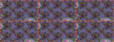 Vadinin çiçekleri kahverengi ve mor renklerde. Çiçeksiz desenlerin çizimi.