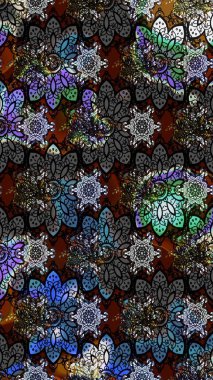 Küçük çiçekte güzel bir çiçek deseni var. Çiçekli çiçek deseni, suluboya. Raster deseni.