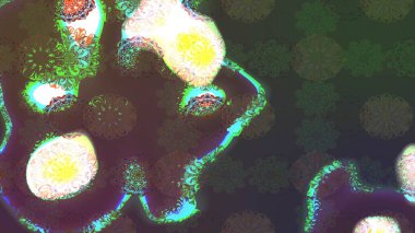 Çiçek desenli çizim. Raster illüstrasyonu. Asya tekstil tarzında. Kahverengi renkli çiçekler. Raster illüstrasyonu.