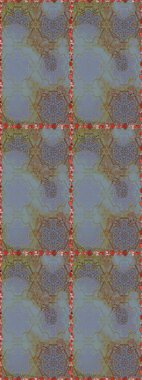 Tarafsız ve kahverengi renklerde parlak çiçekli halı deseni.