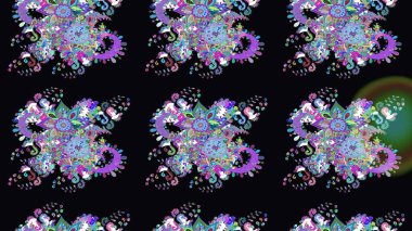 Raster Hip kumaş deseni. Eskiz Vintage Çiçek Deseni.