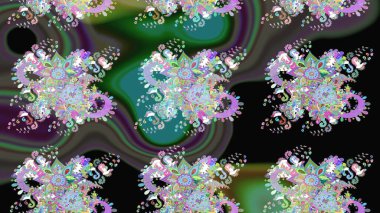 Güzel kumaş deseni. Bahar çiçekleriyle güzel bir çiçek deseni çizmişsin. Raster illüstrasyonu.