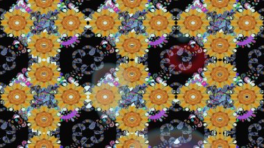 Sulu boya tarzında siyah sarı çiçekli zarif, pürüzsüz desen, tasarım elementleri. Düğün davetiyeleri için çiçek deseni, tebrik kartları, hatıra defteri, baskı, hediye paketi, imalat. Düzenlenebilir