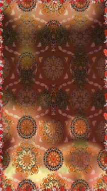 Küçük çiçekteki sevimli çiçek deseni. Güzel karalama çiçekleri olan kusursuz çiçek desenleri. Güzel kumaş deseni. Raster illüstrasyonu.