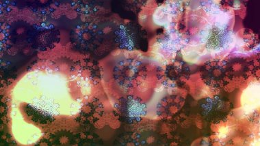 Renkli Yaz Temalı eskiz kalıbı. Sevimli çiçek raster deseni. Düz Çiçek Elementleri Tasarımı. Modaya uygun kumaş deseni.