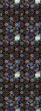 Ev dekoru. Fantezi çiçekli eskiz deseni, doğal duvar kağıdı, çiçek desenli kıvrım çizimi. Paisley el çizimi elementler.