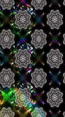 Küçük çiçekteki sevimli çiçek deseni. Raster deseni. Nazik, yaz çiçekleri siyah renklerde. Raster illüstrasyonu.