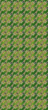 Barok tarzında altın çiçekli süs. Doku arka planında altın duvar kâğıdı. Damask kusursuz yinelenen arkaplan. Yeşil, bej ve kahverengi renklerde altın element.