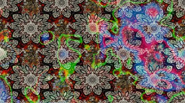 Klasik taslak çizimi. Raster çiçek izi. Çiçeksel nötr çizim kalıbı. Raster Yumuşak kumaş deseni.