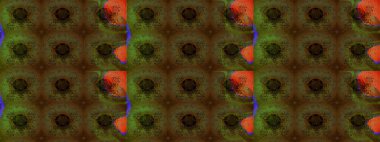 Küçük çiçekli yay deseni çiz. Suluboya tarzında kahverengi renkte. Raster illüstrasyonu.