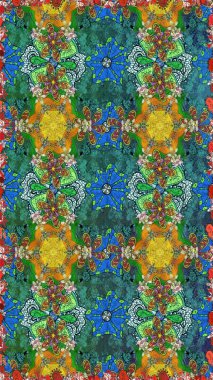 Çiçek desenleri yeşil renklerde, el yapımı papatyalar, papatyalar. Tekrarlayan çiçek arkaplanı, zarif yeşil çiçek duvar kağıdı.