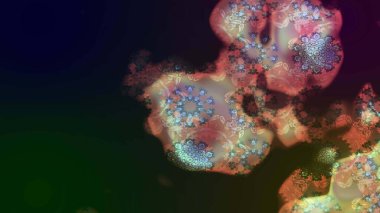 Raster illüstrasyonu. El çizimi. Çiçekli, yapraklı, çiçek desenli çizim..