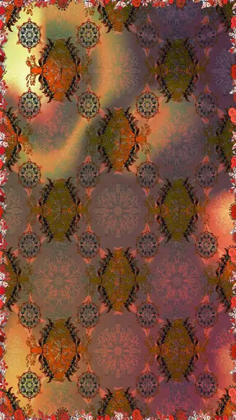 Etnik Mandala süsleme. Kullanılabilir Tekstil, tebrik kartı, boyama kitabı, telefon durumda yazdırma için. Raster kına dövme tarzı. Hint çiçek desenli madalyon desen.