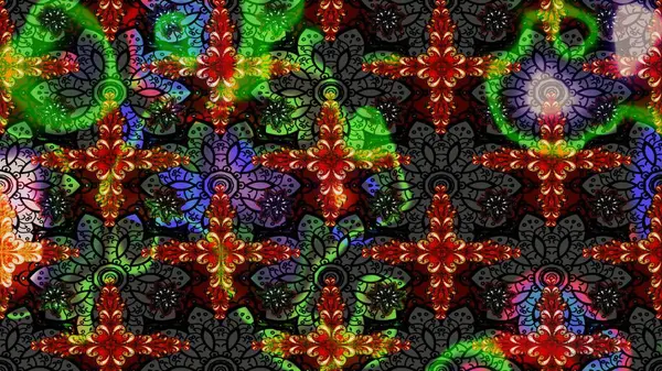 Renkli Yaz Temalı eskiz kalıbı. Güzel kumaş deseni. Raster Illustrasyon 'daki Çiçek Deseni' nin son moda çizimi. Düz Çiçek Elementleri Tasarımı.