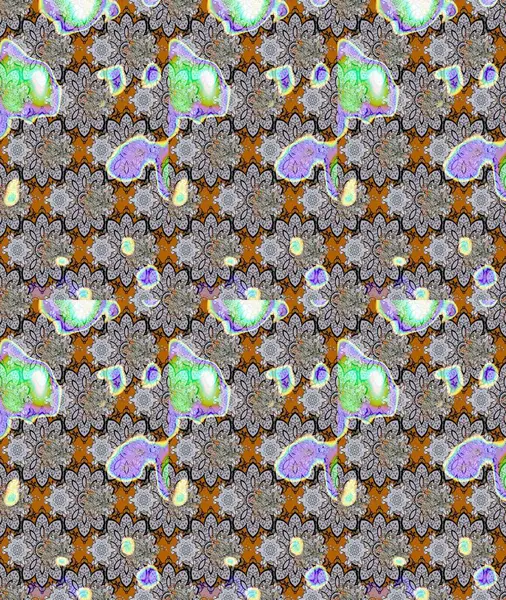 Gri renkli çiçekler. Çiçek süslemeli çizim deseni. Raster illüstrasyonu.