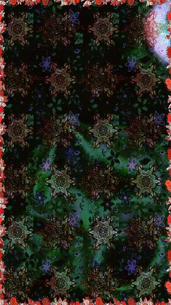 Raster illüstrasyonu. Kusursuz çiçek deseni duvar kâğıdı olarak kullanılabilir. Siyah ve gri renkte çiçekler.