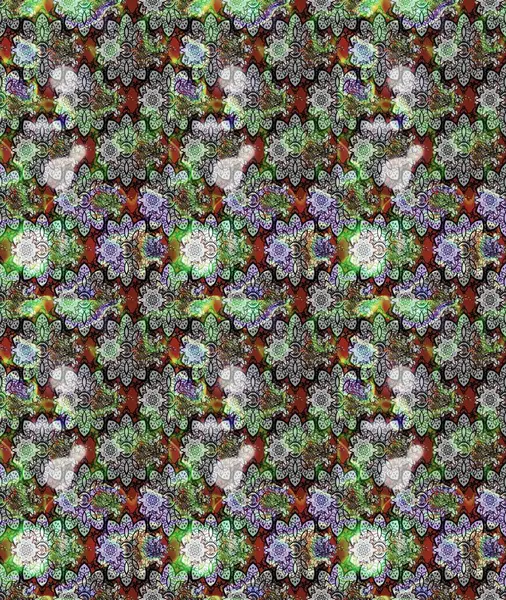 Küçük bir çiçekte eskiz deseni. Hoş bir çiçek geçmişi var. Raster illüstrasyonu. Güzel kumaş deseni.