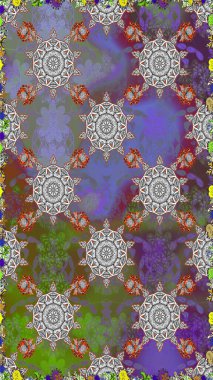 Suluboya kusursuz desen. Çiçek izi. Suluboya tarzında gri renkte çiçekler.