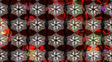 Tropik çiçek desenleri. Kahverengi renkli çiçekler. Raster illüstrasyonu.