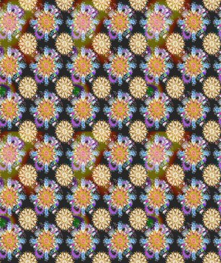 Gri ve bej renklerde. Kusursuz desen. Çiçek duvar kağıdı. Hint süsü. Raster illüstrasyonu. Renkli süs kenarı.