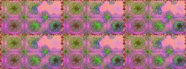 Pembe ve yeşil renkli çiçekler. Tişörtsüz arka plan deseni. Tropik çiçekler.