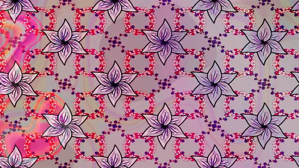 Çiçek arkaplanlı soyut zarafet eskiz deseni. Raster Güzel kumaş deseni.