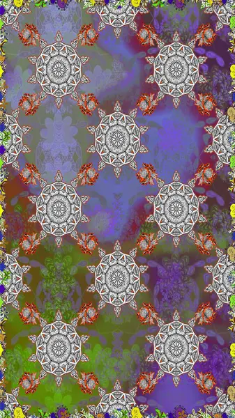 Suluboya kusursuz desen. Çiçek izi. Suluboya tarzında gri renkte çiçekler.