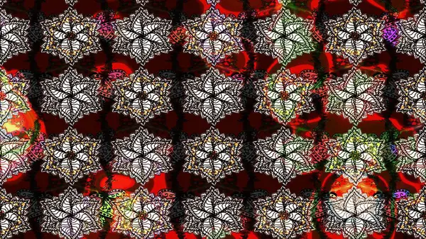 Tropik çiçek desenleri. Kahverengi renkli çiçekler. Raster illüstrasyonu.