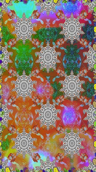 Watercolor seamless pattern. Trendy print. Vintage. Beautiful pattern for decoration and design. Exquisite pattern of watercolor sketches of the flower.