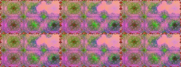 Pembe ve yeşil renkli çiçekler. Tişörtsüz arka plan deseni. Tropik çiçekler.