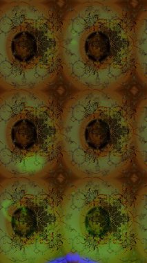 Organik motif arka planı. Raster illüstrasyonu. Ultraviyole kumaş deseni. Çizim deseni.