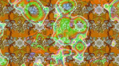 Küçük bir çiçekte eskiz deseni. Raster illüstrasyonu. Hoş bir çiçek geçmişi var. Güzel kumaş deseni.