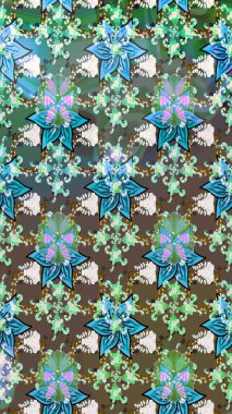 Raster suluboya çiçek deseni, narin çiçekler, yeşil çiçekler, tebrik kartı şablonu. Raster Güzel kumaş deseni.