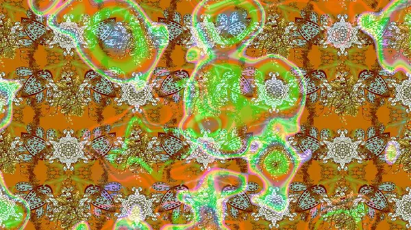 Küçük bir çiçekte eskiz deseni. Raster illüstrasyonu. Hoş bir çiçek geçmişi var. Güzel kumaş deseni.