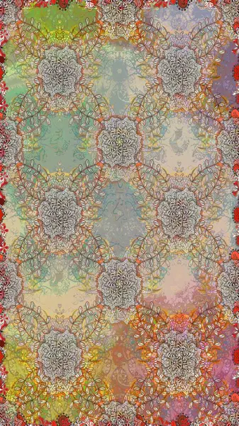 Karalama elementleri. El çizimi Raster çizimi. Duvar kağıdı, web sayfası arka planı, ambalaj kağıdı, davetiye, broşür, afiş veya web sitesi için kusursuz çiçek deseni kullanılabilir.