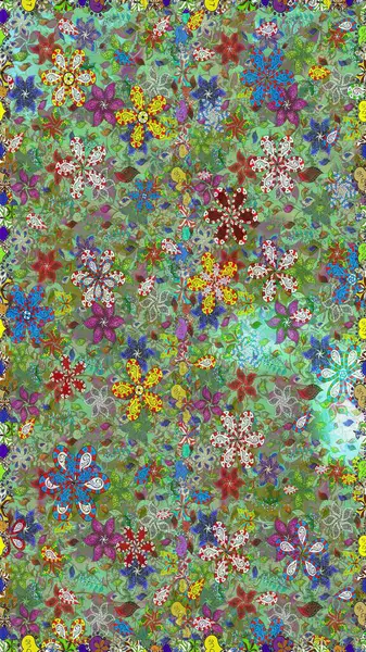 Çiçekler yeşilde ve suluboya stilinde nötr renklerde. Yeşil ve nötr renklerde çiçeklerle kusursuz çiçek deseni.