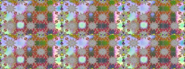 Küçük çaplı çiçeklerdeki basit şirin desenler. Raster illüstrasyonu. Tekstil veya kitap kapakları, imalat, duvar kağıtları, baskı, hediye paketi ve yapıştırma kitabı için çiçeksiz arka plan.