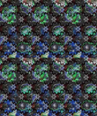 Eski usul küçük çiçekli şirin bir eskiz deseni. Moda arka planında parlak buketler. Raster illüstrasyonu. Kumaş, duvar kâğıdı ve kağıda yazdırmak için gelişen arkaplan.