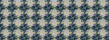 Güzel, parlak, pürüzsüz kumaş, tuval. Eski moda arka plan. Raster illüstrasyonu. Kıvırcık, parlak örgü. Çiçek çelengi. Desen, çizim, çiçek sınırı..