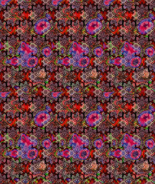 Kahverengi el çizimi. Karalama çiçekleri çizim kalıbı. Raster deseni. Sanat esinlenerek çiçeklere ilham veriyor ve geride.