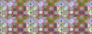 Küçük çaplı çiçeklerdeki basit şirin desenler. Raster illüstrasyonu. Tekstil veya kitap kapakları, imalat, duvar kağıtları, baskı, hediye paketi ve yapıştırma kitabı için çiçeksiz arka plan.