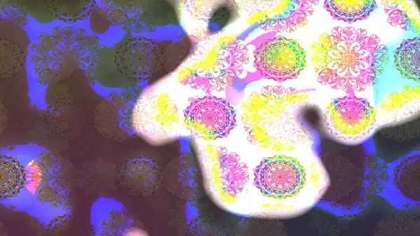 Küçük bir çiçekte eskiz deseni. Hoş bir çiçek geçmişi var. Güzel kumaş deseni. Raster illüstrasyonu.