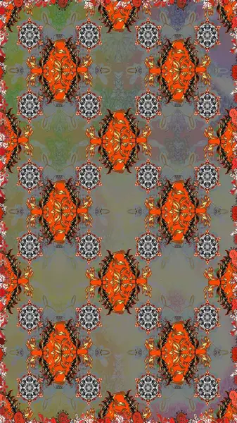 Kusursuz Tony kumaş deseni. Raster illüstrasyonu. Küçük çiçekteki sevimli çiçek deseni. Modaya uygun kumaş deseni.