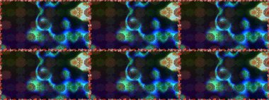 Çiçek buketleriyle klasik tarzda kusursuz desenler. Gri ve mavi renklerde. Raster illüstrasyonu.