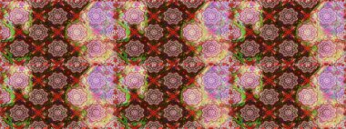 Modern, kahverengi raster arka plan duvar kâğıdı illüstrasyonu, klasik çizgili, desenli desenli çiçekler, çiçekli süsler. Çiçekli el, pürüzsüz desen..